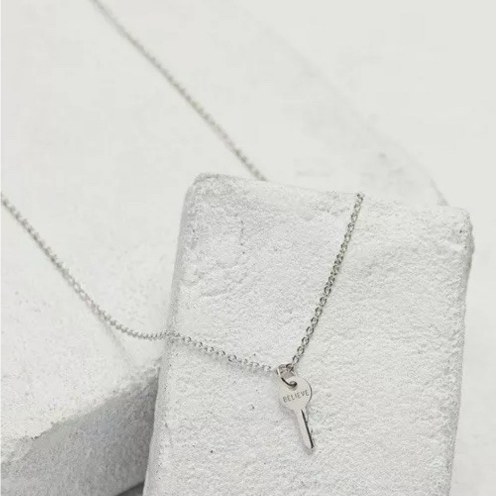 The Giving Keys Silver Key Pendant Necklace